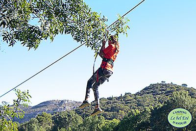 camping anduze tyrolienne de 110m 